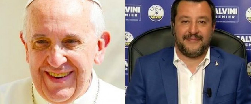 Salvini utat mutatott Ferenc pápának